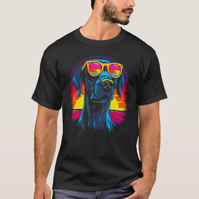 Dog Great Dane Sunglasses T-Shirt (Front)