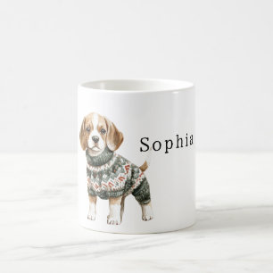 Dog Green Sweater Christmas Coffee Mug