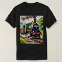 Dog Greeting steam train
