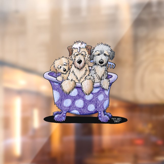 Dog Groomer Art Window Cling (Sheet 2)