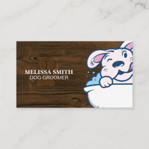 Dog Groomer   Bathtub and Bubbles Business Card