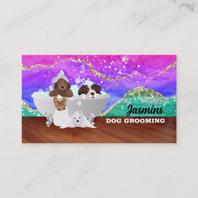 Dog Groomer Business Cards (Front)