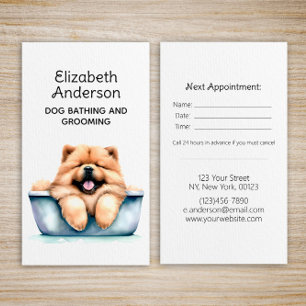 Dog Groomer Chow Chow Appointment Business Card