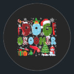 Dog Groomer Christmas Tree Leopard Santa Snowman J Classic Round Sticker<br><div class="desc">Dog Groomer Christmas Tree Leopard Santa Snowman Job Team</div>