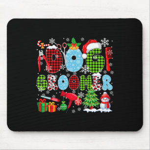 Dog Groomer Christmas Tree Leopard Santa Snowman J Mouse Mat