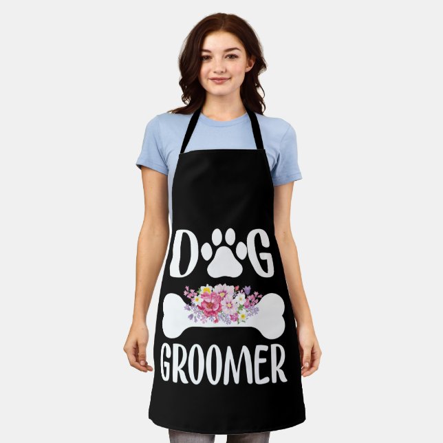 Dog Groomer cute Pet Dog Grooming Apron (Worn)