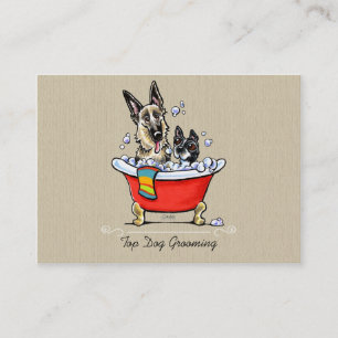 Dog Groomer Fancy Claw Foot Tub Organic Business Card