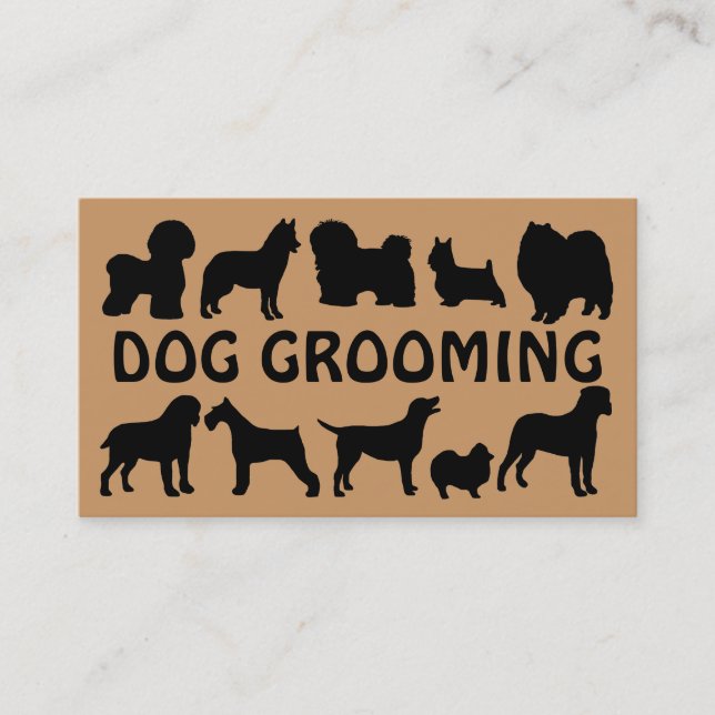 Dog Groomer Fun Business Card (Front)