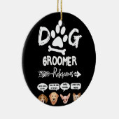 Dog Groomer Gift References Grooming Dog Salon Spa Ceramic Tree Decoration (Right)