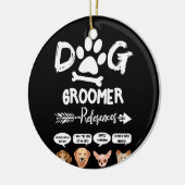 Dog Groomer Gift References Grooming Dog Salon Spa Ceramic Tree Decoration (Left)