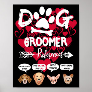 Dog Groomer Gift References Grooming Dog Salon Spa Poster