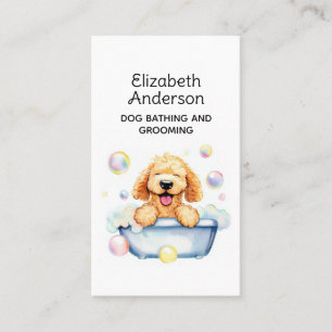 Dog Groomer Golden Doodle Business Card