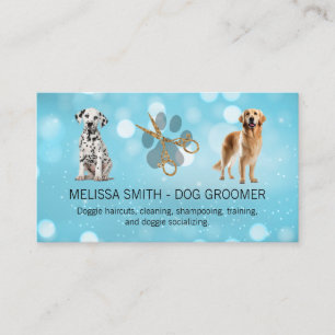 Dog Groomer   Happy Dogs Sitting Business Card
