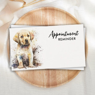 Dog Groomer Labrador Retriever Puppy Pet Sitter Appointment Card