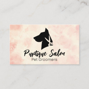 Dog Groomer Logo   Salon Scissors Business Card