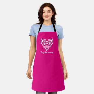 Dog Groomer Paw Print Apron
