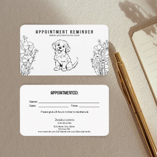 Dog Groomer Pet Care Veterinarian Appointment Business Card