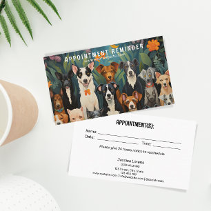 Dog Groomer Pet Care Veterinarian Appointment Business Card