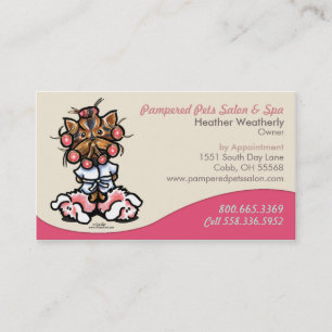 Dog Groomer Pet Spa Business Yorkie Card