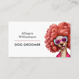 Dog Groomer QR Code Fun Business Card