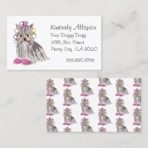 Dog Groomer Salon Yorkshire Terrier Yorkie  Business Card