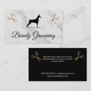 Dog Groomer Scissors Business Card
