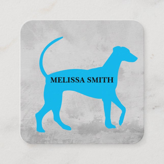Dog Groomer | Trainer | Dog Icon Square Business Card (Front)