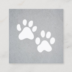 Dog Groomer Trainer Paws Square Business Card