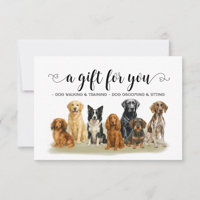 Dog Groomer Walker Sitter Gift For You Invitation (Front)