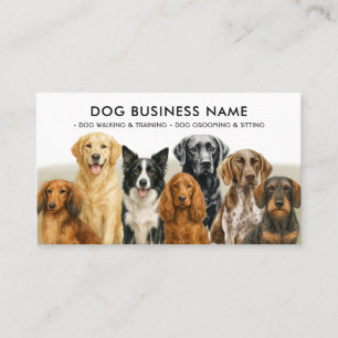 Dog Groomer Walking Sitting Boarding Training Business Card