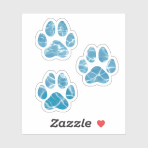 Dog Groomer Wash Paws Prints Watercolor Water