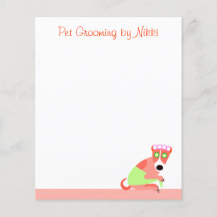 Dog Groomer's Small Notepaper Flyer