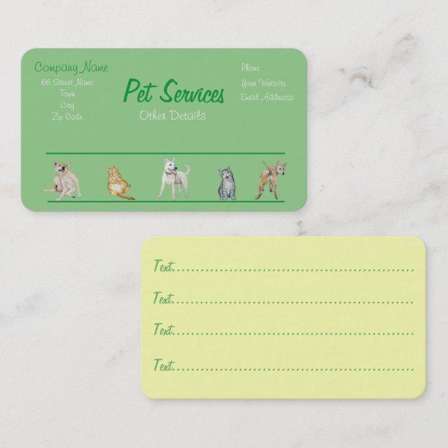 dog Grooming and pet care services appointment (Front/Back)