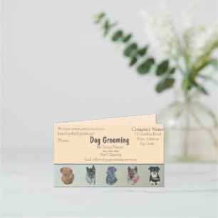 dog Grooming and pet care services appointment Card