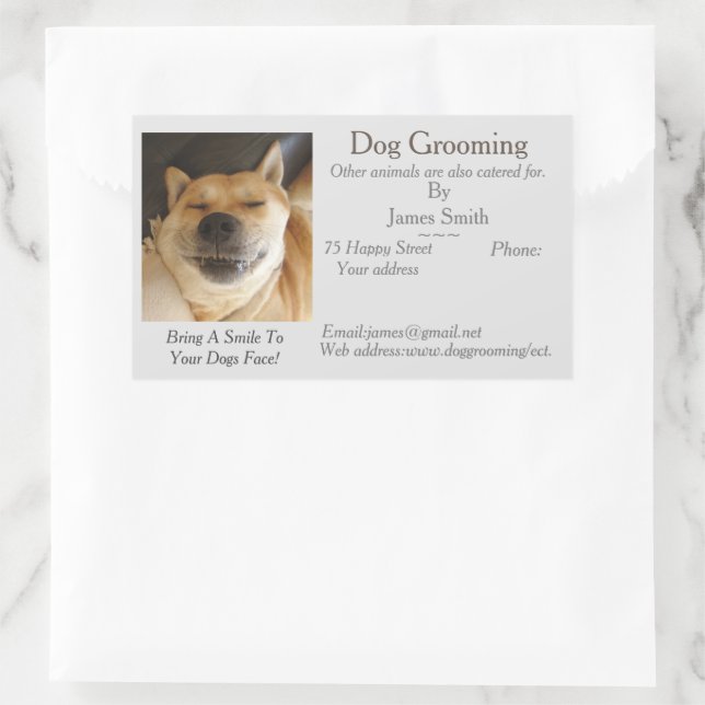 dog Grooming and pet care services medicine Rectangular Sticker (Bag)