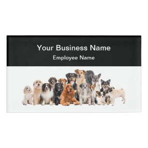 Dog Grooming And Training Staff Name Tags