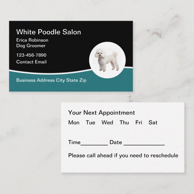 Dog Grooming Appointment Reminder Businesscards Business Card (Front/Back)