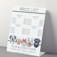 Dog grooming bathing cute dogs service price list