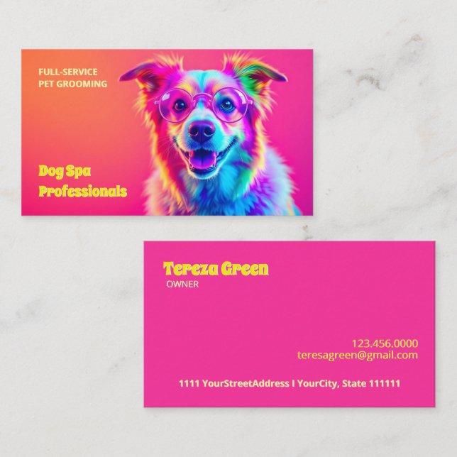 Dog Grooming Business Card (Front/Back)