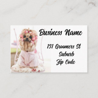 Dog grooming business card 