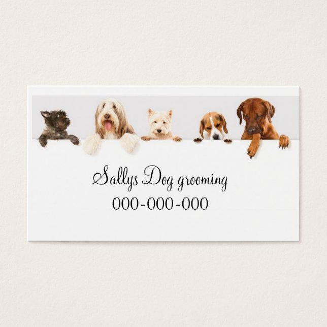 Dog Grooming Business Card (Front)