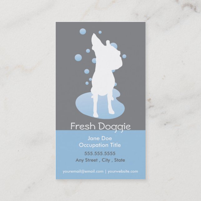 Dog Grooming Business Card Loyalty Card (Back)