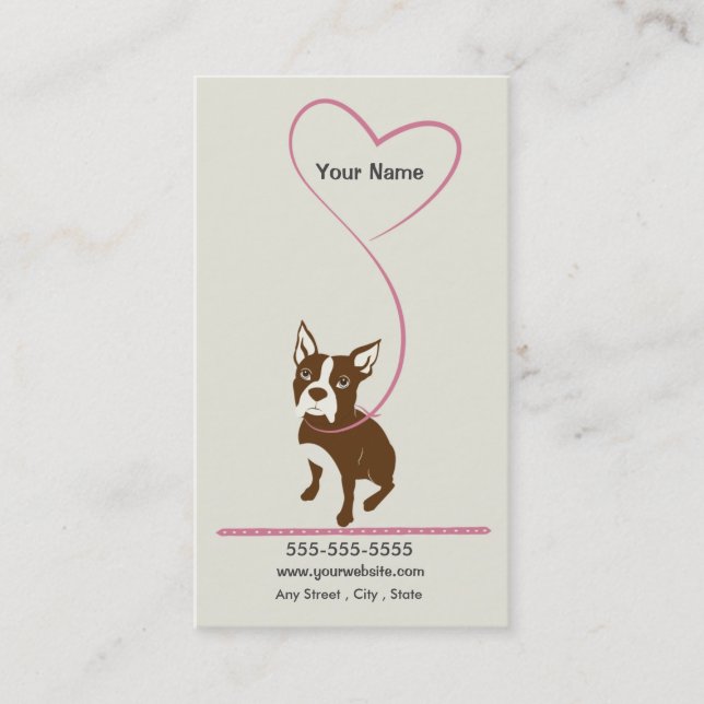 Dog Grooming Business Card Loyalty Card (Front)