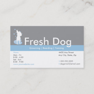 Dog Grooming Business Card Loyalty Card