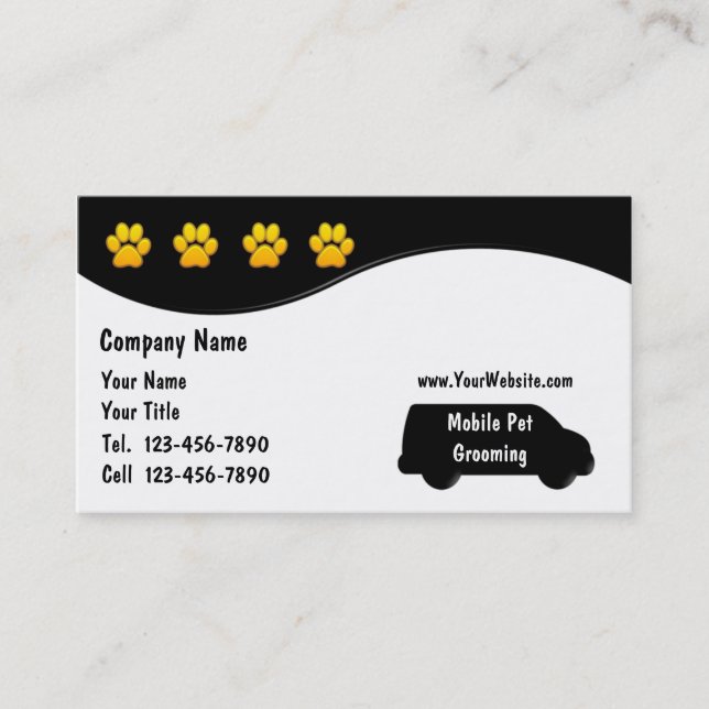 Dog Grooming Business Cards (Front)