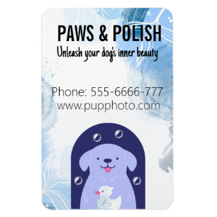 Dog Grooming Business Custom Fridge Magnet