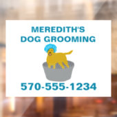 Dog Grooming Business Dog Groomers Promotional  Window Cling (Sheet 2)