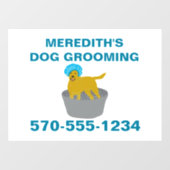 Dog Grooming Business Dog Groomers Promotional  Window Cling (Sheet)