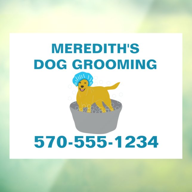 Dog Grooming Business Dog Groomers Promotional  Window Cling (Sheet 3)
