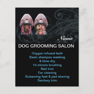 Dog grooming business personalised flyer